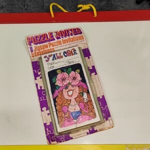 Colorful Jigsaw Puzzle Invitations